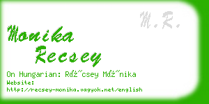 monika recsey business card